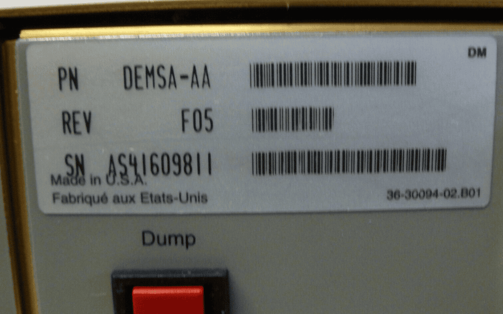 DEC DEMSA-AA, label