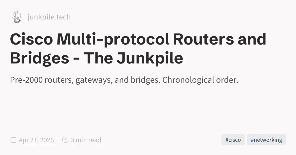 Protoctl Router Device Cisco Multi-protocol Routers and Bridges - The Junkpile