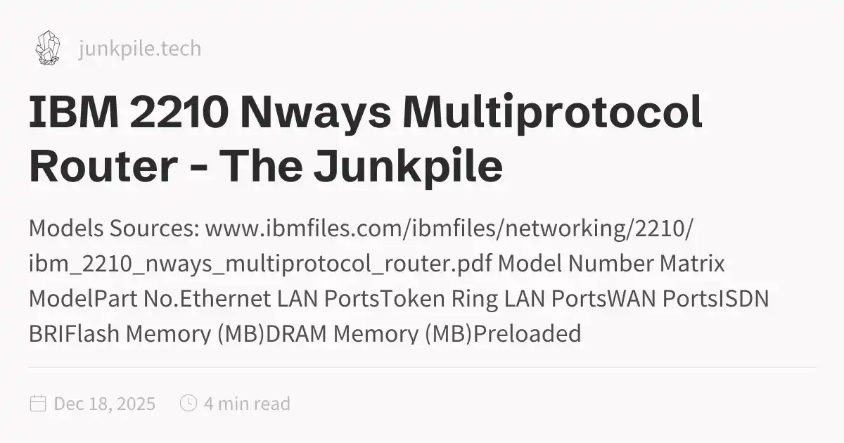 Ibm Routers IBM 2210 Nways Multiprotocol Router - The Junkpile