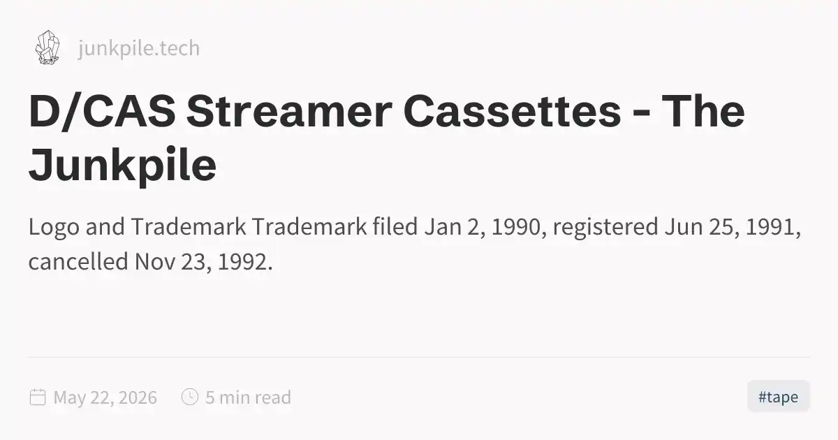Cas Streamer D/CAS Streamer Cassettes - The Junkpile